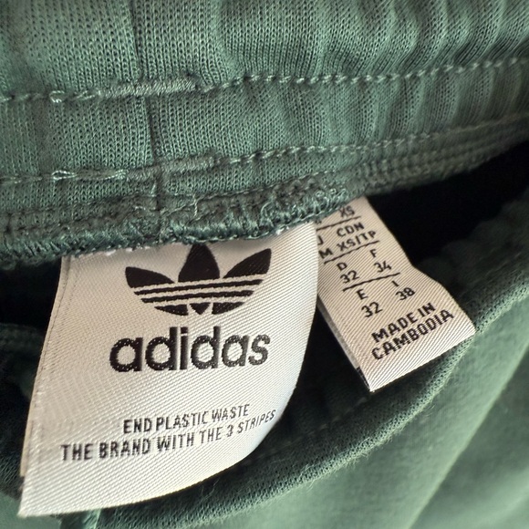 Adidas Originals Womens Trefoil Stripe Sweatpants Green Joggers XS - Picture 3 of 4
